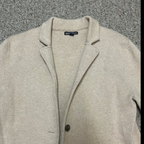 J. CREW SCHOOL BOY SWEATER BLAZER HEATHER ACORN $130 TAN KHAKI M - Picture 7 of 8